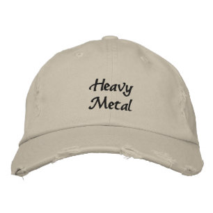 Heavy Metal geborduurd Dark Text Baseball Pet