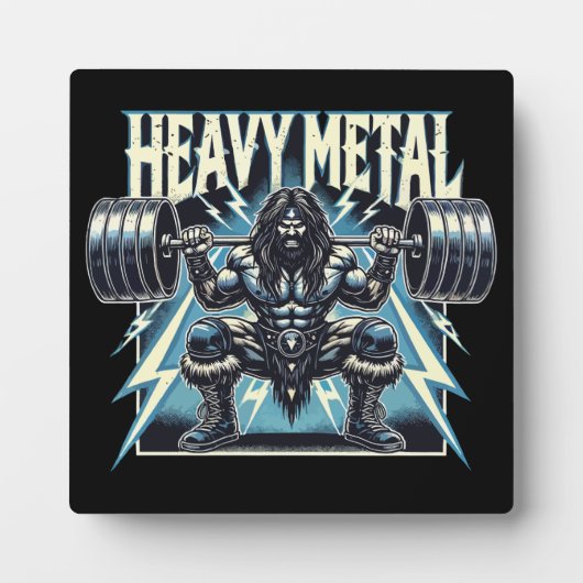 Heavy Metal - Grappige Lifting Gym Workout Fitness Fotoplaat (Voorkant)