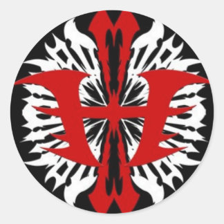 heavy metal hard draag officiële logo ronde sticker