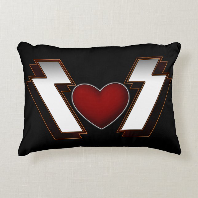 Heavy Metal Heart Accent Kussen (Voorkant)