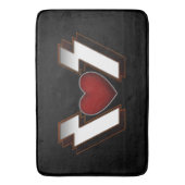 Heavy Metal Heart Badmat (Voorkant Verticaal)