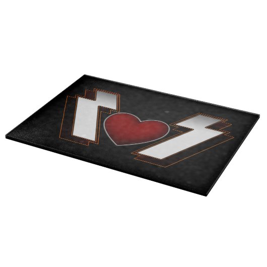 Heavy Metal Heart Snijplank (Hoek)