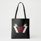 Heavy Metal Heart Tote Bag (Voorkant)