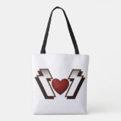 Heavy Metal Heart Tote Bag (Achterkant)