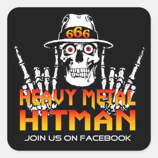 Heavy Metal Hitman Sticker (Voorkant)