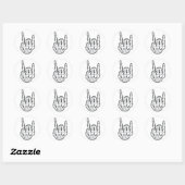 Heavy Metal Horns - Skeleton Hand - Stickers (Vel)