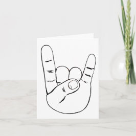 Heavy Metal Horns Wenskaart Kaart