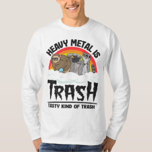 Heavy metal is afval lekker soort trash bende racc t-shirt