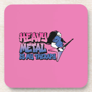 heavy metal is mijn therapie bier onderzetter