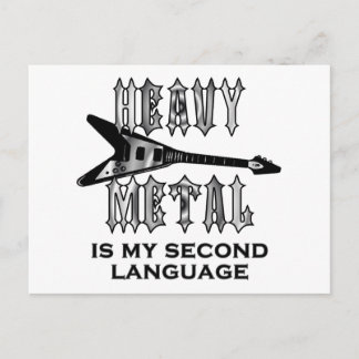 Heavy Metal is mijn tweede taal Briefkaart