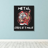 Heavy Metal Kerstkerstkerstkerstkerstkerststaarsta Canvas Afdruk (Insitu (Houten vloer))