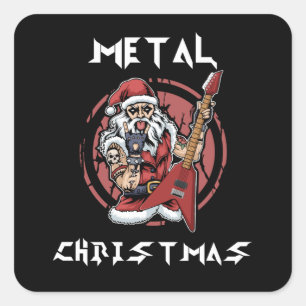 Heavy Metal Kerstkerstkerstkerstkerstkerststaarsta Vierkante Sticker
