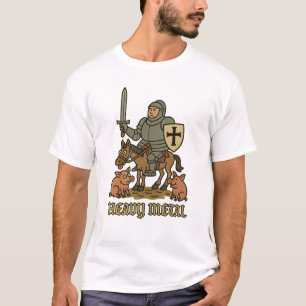 Heavy Metal Knight: middeleeuwse chaos T-shirt
