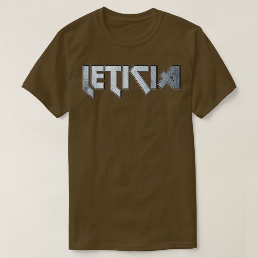 Heavy metal Leticia T-shirt (Design voorkant)