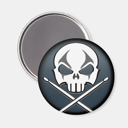 Heavy Metal Magnet Rock & Roll Drummer Magnets (Voorkant / Achterkant)