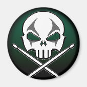 Heavy Metal Magnet Rock & Roll Drummer Magnets (Voorkant)