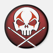 Heavy Metal Magnet Rock & Roll Drummer Magnets (Voorkant)