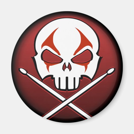 Heavy Metal Magnet Rock & Roll Drummer Magnets (Voorkant)