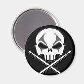 Heavy Metal Magnet Rock & Roll Drummer Magnets (Voorkant / Achterkant)