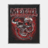 Heavy Metal Monster Fleece Deken (Voorkant)