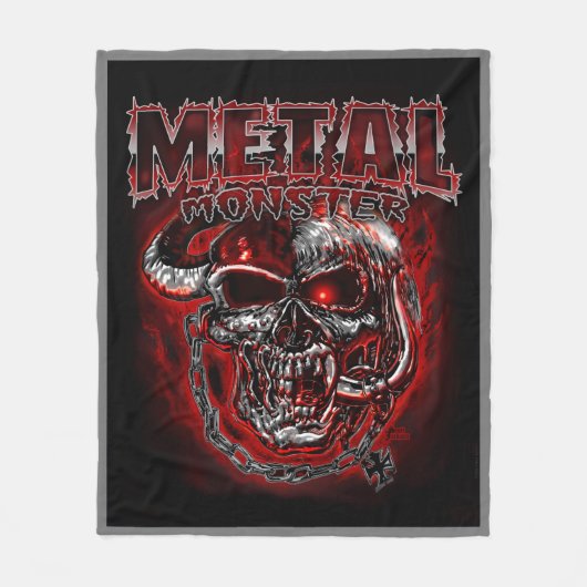 Heavy Metal Monster Fleece Deken (Voorkant)