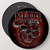 Heavy Metal Monster Ronde Button 6,0 Cm (Voorkant /achterkant)