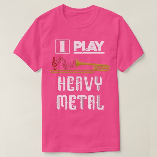 Heavy Metal Music Trombone T-shirt (Design voorkant)