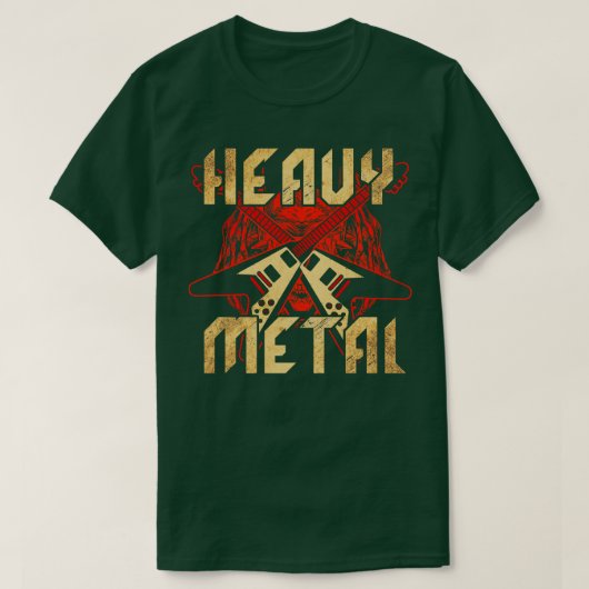 Heavy metal muziek 6 t-shirt (Design voorkant)