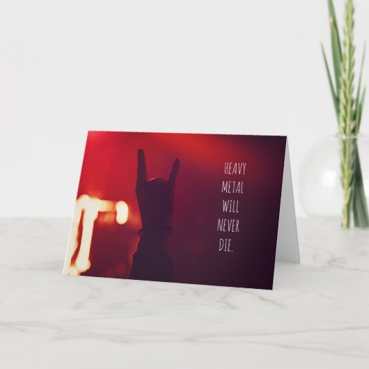 Heavy metal muziek zal nooit sterven Kaart (Voorkant)