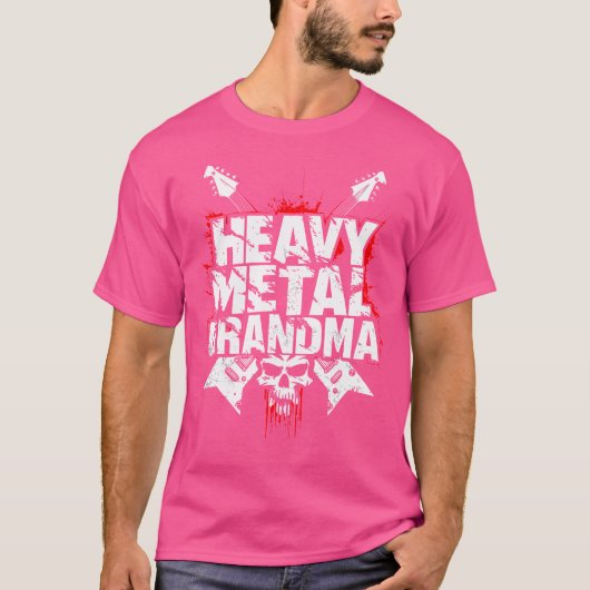 Heavy Metal Oma - Metalhead Grappige Grootmoeder T-shirt (Voorkant)