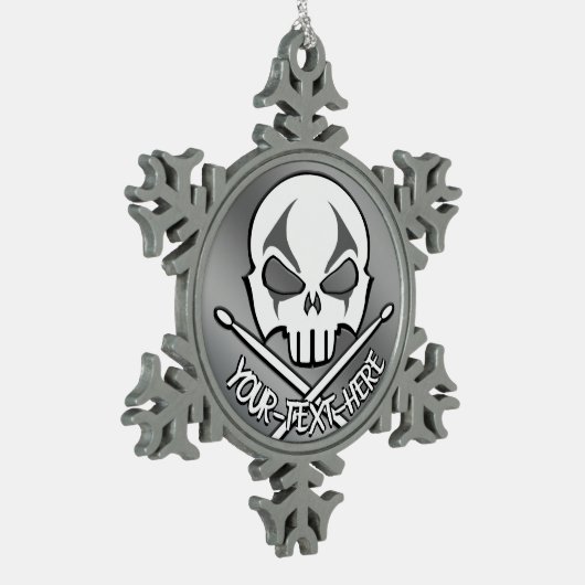 Heavy Metal Ornament Rock & Roll Drummer Custom (Links)