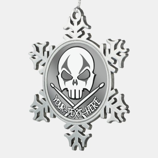 Heavy Metal Ornament Rock & Roll Drummer Custom (Rechts)