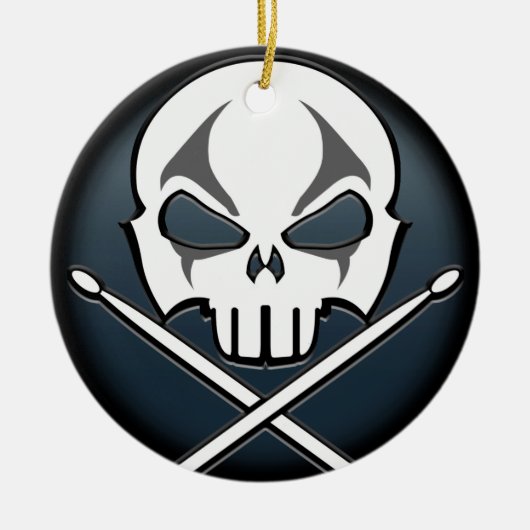 Heavy Metal Ornament Rock & Roll Drummer Custom (Voorkant)