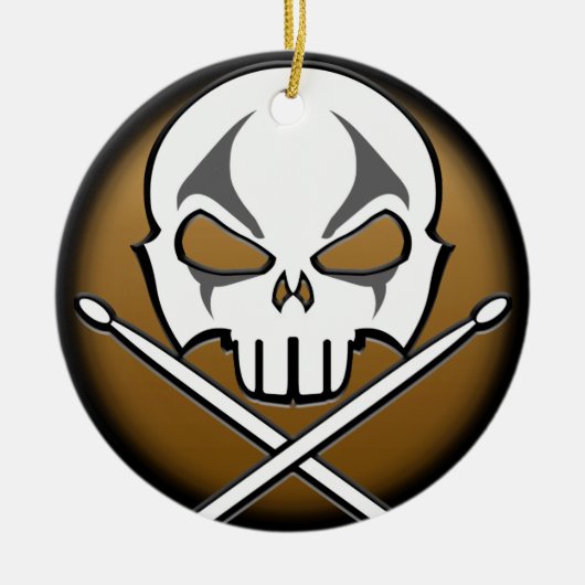 Heavy Metal Ornament Rock & Roll Drummer Custom (Voorkant)