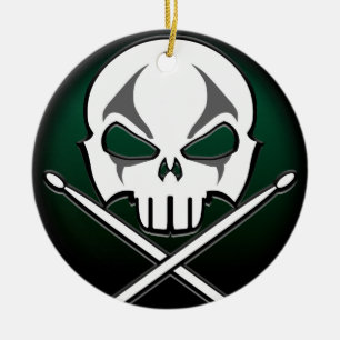 Heavy Metal Ornament Rock & Roll Drummer Custom
