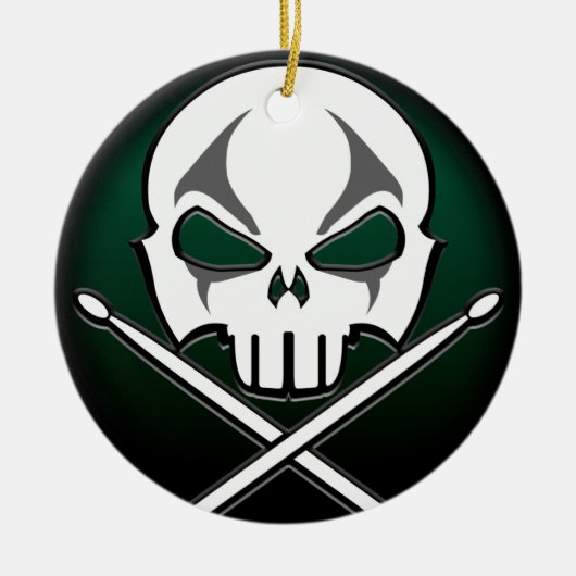 Heavy Metal Ornament Rock & Roll Drummer Custom (Voorkant)