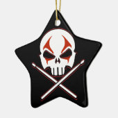 Heavy Metal Ornament Rock & Roll Drummer Custom (Links)