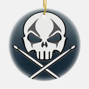 Heavy Metal Ornament Rock & Roll Drummer Custom