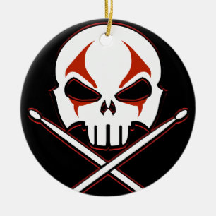 Heavy Metal Ornament Rock & Roll Drummer Custom