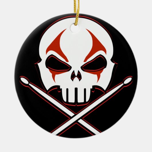 Heavy Metal Ornament Rock & Roll Drummer Custom (Voorkant)