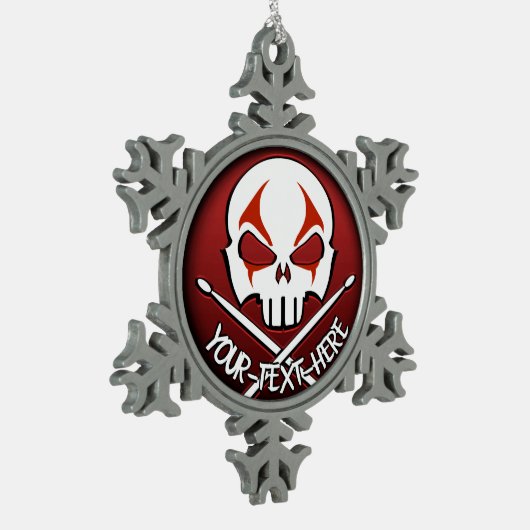 Heavy Metal Ornament Rock & Roll Drummer Custom (Links)