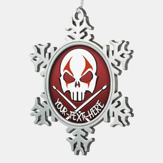 Heavy Metal Ornament Rock & Roll Drummer Custom (Rechts)