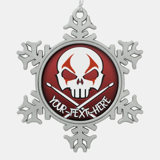 Heavy Metal Ornament Rock & Roll Drummer Custom (Voorkant)