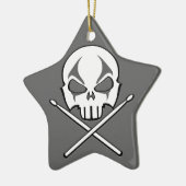Heavy Metal Ornament Rock & Roll Drummer Custom (Links)