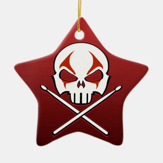 Heavy Metal Ornament Rock & Roll Drummer Custom (Voorkant)