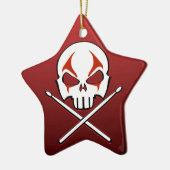 Heavy Metal Ornament Rock & Roll Drummer Custom (Links)