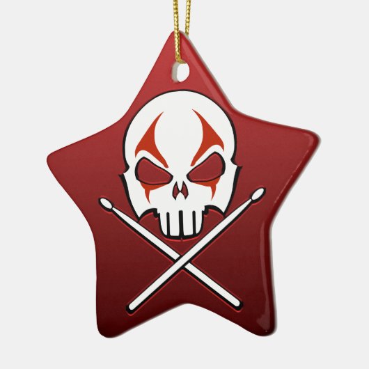 Heavy Metal Ornament Rock & Roll Drummer Custom (Links)