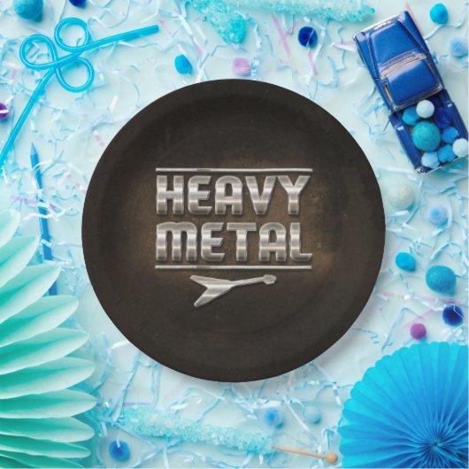 "Heavy metal" Papieren Bordje (Feest)