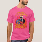 Heavy metal pitbull met vlammen t-shirt (Voorkant)