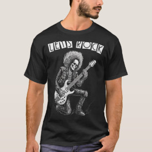 Heavy Metal Punk Rock N Roll Let's Rock Skeleton G T-shirt